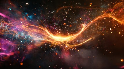 Obraz premium Sparks in dynamic motion composition background