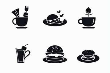 Food Icon, Simple Logo Minimalism