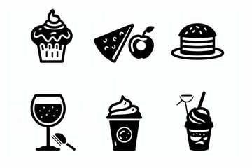 Food Icon, Simple Logo Minimalism