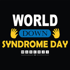 world down syndrome day 21 march t-shirt, banner,  vector