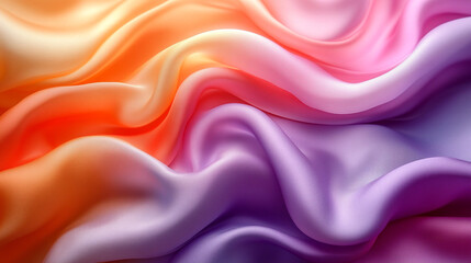 Obraz premium Smooth fabric drapes in vibrant colors creating a beautiful visual effect