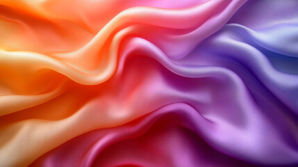 Obraz premium Colorful silk fabric draped elegantly with smooth textures and vibrant hues
