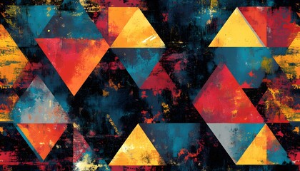 Abstract Geometric Triangle Pattern Artwork