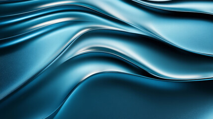 Obraz premium Abstract blue metal modern wave surface background texture 3d rendering illustration