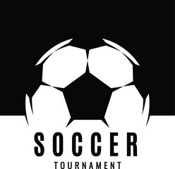 Obraz premium Soccer ball football tournament or club icons. Symbol or emblem. vector illustration