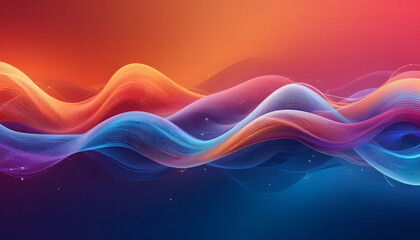 Vibrant abstract waves create a colorful background