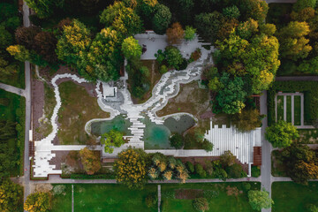 Park Śląski, zachód słońca, Ogród Japoński