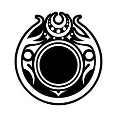 A filled style icon of cursed ring symbol