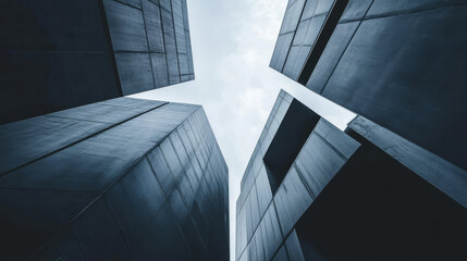 black futuristic abstract architecture surface 3d render illustration