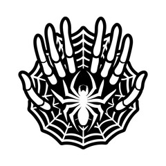 Cobweb icon in glyph style