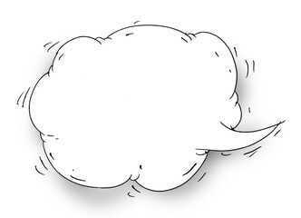 Vector white blank paper speech Cloud bubble set on background. Speech bubble white blank balloon geometric shape, cartoon element for chat, message box, talk, dialog, speak, comic 