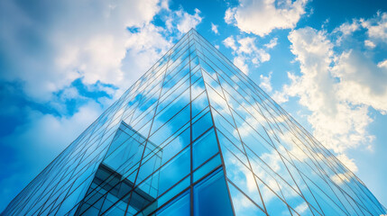 Architectural marvel: modern structure under a partly cloudy sky 360 panorama vr environment map. 3D Illustration