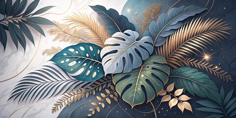 tropical leaves background