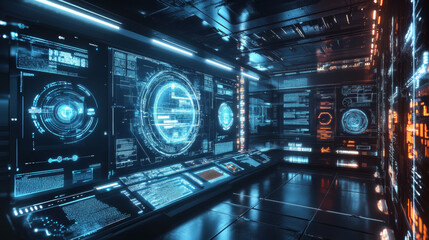 Fototapeta premium abstract technology ciomputer science surface with computer hardware design 3d render illustration