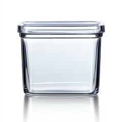 A clear glass food storage container with a secure lid, ideal for preserving freshness. Perfect for organizing pantry items, leftovers, or meal prep for healthy eating.