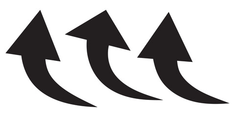  arrow icon on transparent background. Flat style arrow icon for your website, design, logo, app, UI., curved arrow sign.