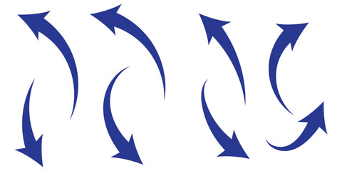 Obraz premium arrow icon on white background. flat style. arrow icon for your web site design, logo, app, UI. arrow indicated the direction symbol. curved arrow sign.