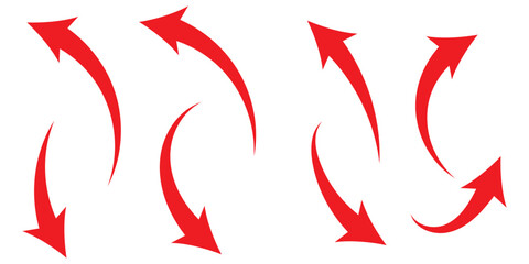  arrow icon on white background. flat style. arrow icon for your web site design, logo, app, UI. arrow indicated the direction symbol. curved arrow sign.