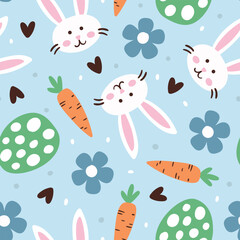 Easter Bunny Pattern Spring Easter Background