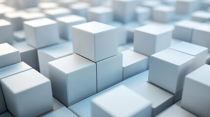 Abstract modern futuristic boxes cubes background 3d render illustration with empty blank copy space