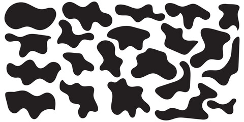 Metaball Connect Dots Set. Vector Circle Shapes. Abstract Geometric Dots. Morphing Blob Elements for for Patterns, Stickers , Badges, Posters, Web Design