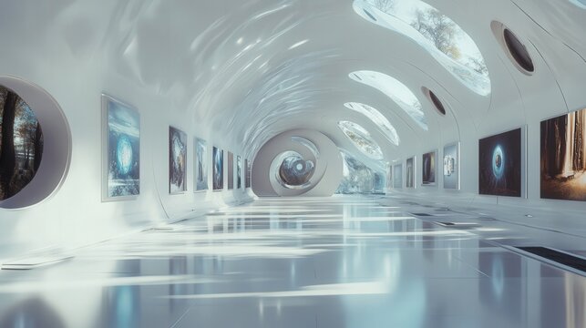 Nft Marketplace As A Futuristic Art Gallery