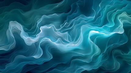 Obraz premium Abstract fluid art with deep blue and turquoise swirling textures Modern artistic background concept