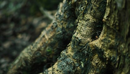 Obraz premium Tight shot of an aged tree trunk