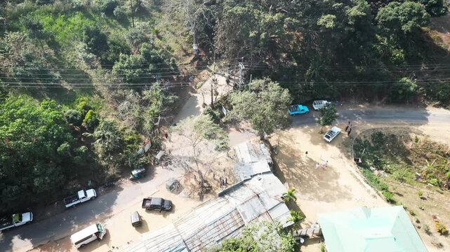 Mountain Road Auto Easy bike CNG Running in Bangladeshi Hill Chimbuk Pahar.