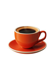 Cup of coffee, white isolate background