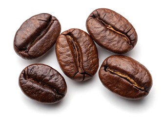 Obraz premium coffee beans isolated on white