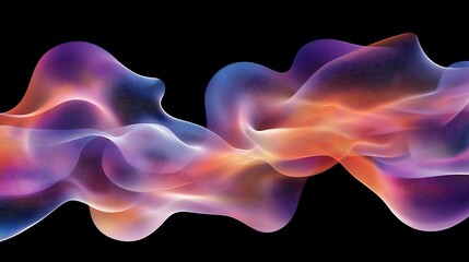 Obraz premium Abstract Colorful Flowing Waves Digital Art