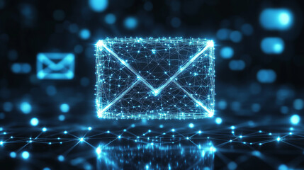 at internet email symbol. internet correspondence. internet and global communication technologies.3d render illustration