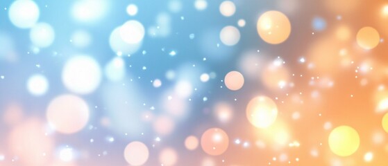 Obraz premium Abstract Background with Soft Blue and Orange Bokeh Lights