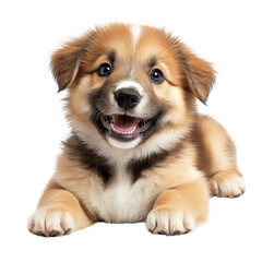 Obraz premium Cute puppy, white isolate background