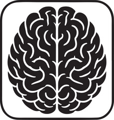 Silhouette vector of a brain scan X-ray, symbolizing medical imaging, brain health, and diagnostics. Ideal for healthcare, neurology, and medical technology themes.