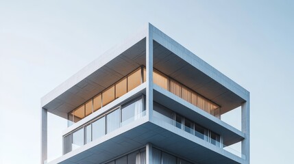 Fototapeta premium 3D image of a building's structure