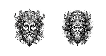 Tattoo Vorlage G&ouml;tter Maske