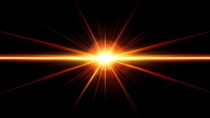 Bright Starburst Radiating Golden Light Rays