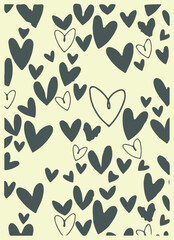 Valentine’s Day greeting card with modern geometric background.