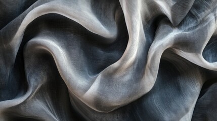Elegant Sheer Fabric Texture with Soft Waves and Patterns