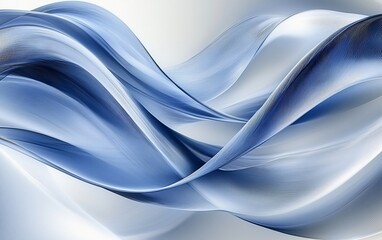 Obraz premium Abstract blue waves flowing smoothly.