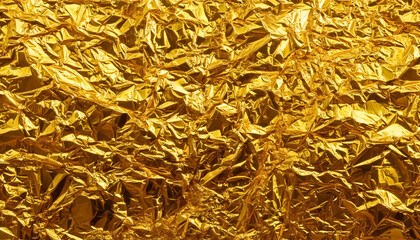 Beautiful Yellow Gold Foil Texture. Metallic Background. Wallpaper.