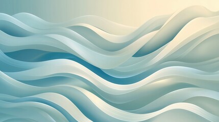 Obraz premium Abstract background with a wave-like pattern. the wave is made up of multiple layers of different shades of blue and white, creating a gradient effect.