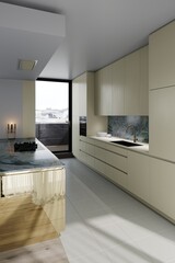 modern kitchen interior