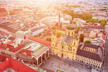 Odeonplatz in Munich, Germany, travel destination