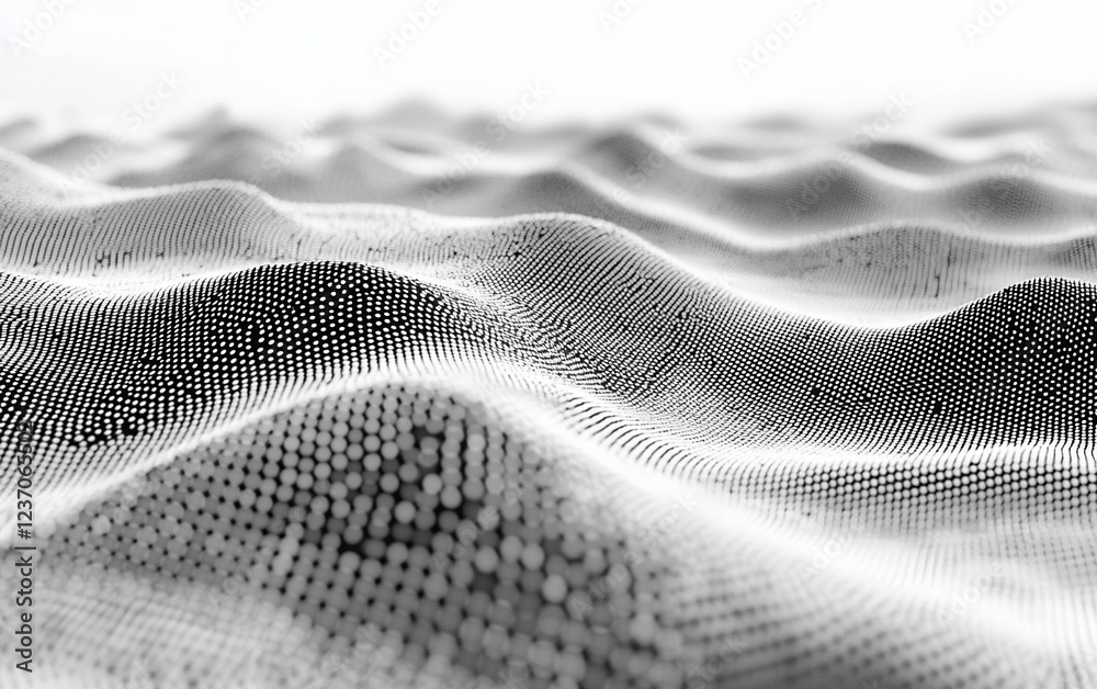 Aufkleber abstract grayscale wavy surface with granular texture.