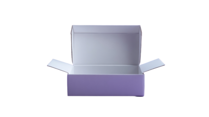 Open cardboard box, white isolate background