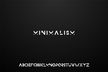 Minimalistic contemporary bold font. Vector English alphabet. Modern creative stylish black and white design. Latin letters