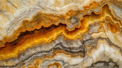 Obraz premium Stunning Textured Geological Surface with Rich Orange and Yellow Stripes